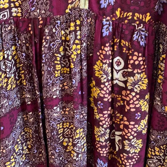 NWT Anthropologie MAEVE plum embroidered maxi dress - Picture 7 of 11